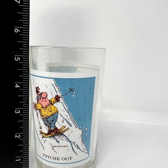 Set of 2 Vintage Pepsi Sport Collector Glass Psyche Out 1979 Gary Patterson Line - Picture 4 of 9